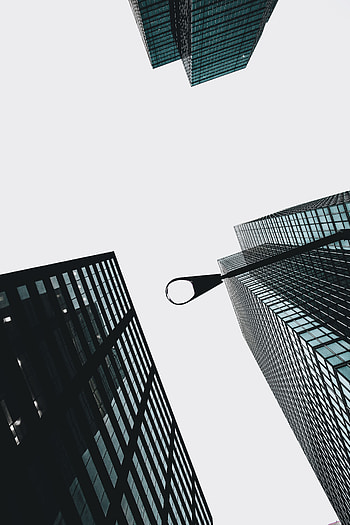 Building, Minimalism, Lamp, Lantern, Street, Bottom View HD phone wallpaper