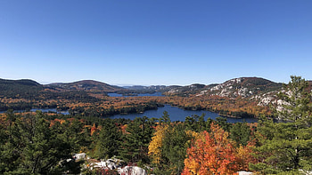 Killarney, Ontario, hills, trees, sky, canada, pond HD wallpaper
