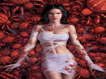 Spider Queen, spooky, fantasy, spiders HD wallpaper