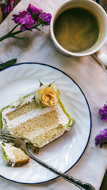 Coffee and Cake Breakfast, breakfast, cake, coffee HD phone wallpaper