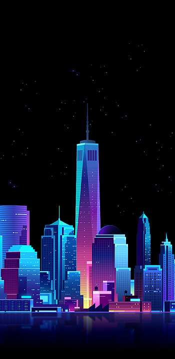 Neon Skyline, Amazing project ideas, Butchart Gardens, Neon art HD phone wallpaper