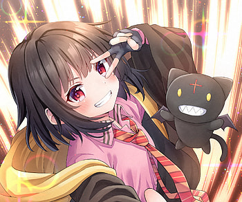 Megumin - KonoSuba, Chomusuke (KonoSuba), Megumin (KonoSuba), Anime, KonoSuba - God’s blessing on this wonderful world!! HD wallpaper