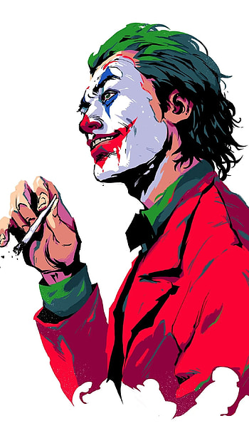 Joker Smoking, Sketch, art HD phone wallpaper