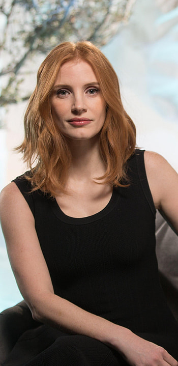 Jessica Chastain, Beautiful black dress, Samsung Galaxy S8 , Stunning beauty HD phone wallpaper