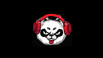 Naughty Panda Minimal , panda, minimalism, minimalist, artist, artwork, digital-art, black, dark, oled HD wallpaper