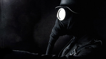 Night of Rebellion, eyes, rebellion, black, gas mask HD wallpaper