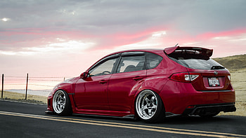 subaru, impreza, wrx, sti, tuning, jdm, red HD wallpaper