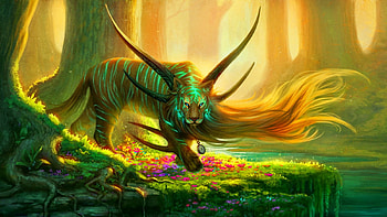 Evanescence, magic, life, fantasy, nature, flowers, deity HD wallpaper