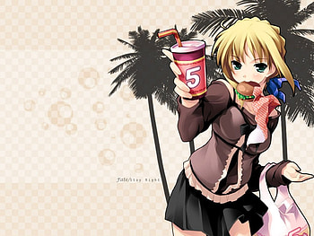 verano saber, anime girl, anime HD wallpaper