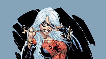 Black Cat, mask, costume, spider man outfit, comics, Marvel Comics HD wallpaper