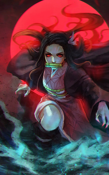Nezuko Kamado — Demon Slayer Crimson Moon, Nezuko Kamado, Anime, Demon Slayer: Kimetsu no Yaiba HD phone wallpaper