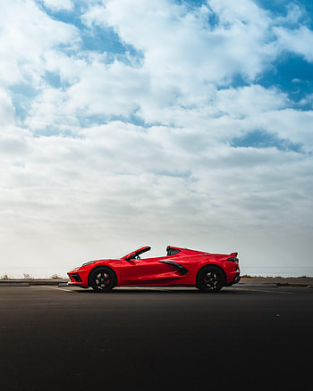 Sports, Cars, Car, Sports Car, Side View, Corvette, Supercar, Corvette C8 HD phone wallpaper
