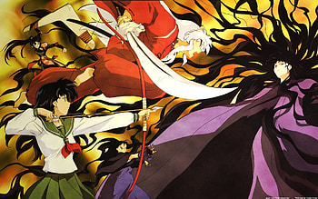 Naraku, InuYasha and Kagome HD wallpaper