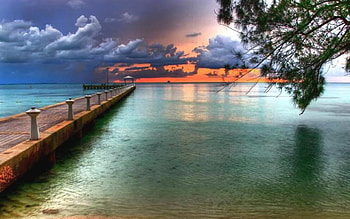 Sunset, bridge, lakes, nature, sunsets HD wallpaper
