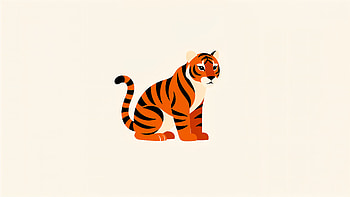 Tiny Roar: Tiger Cub, Cartoon HD wallpaper