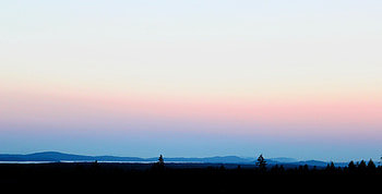 Sunset, horizon, clean sky, nature HD wallpaper