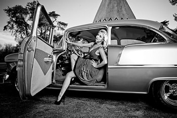 babe and car, sexy, heels, babe, car HD wallpaper