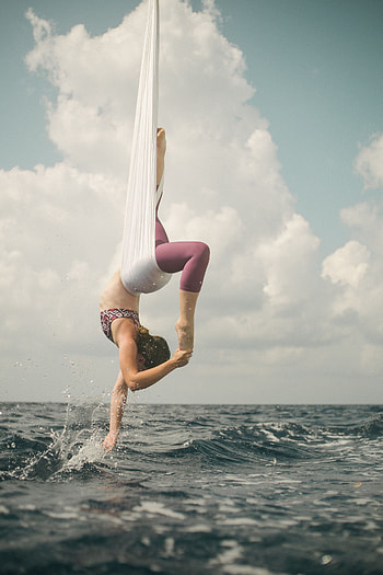 Sea sail and silk, Aerial yoga, Aerial dance, Serene movements HD phone wallpaper
