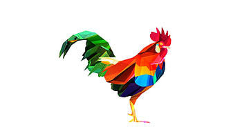 Geometric Animal, Geometric animals, Colorful backgrounds, Digital art HD wallpaper
