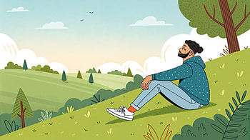 Chill Guy in Ultra : A Serene Escape, nature, relaxation, man, landscape HD wallpaper