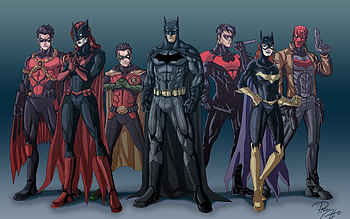 Batwoman, Batman, Robin, Red Hood HD wallpaper