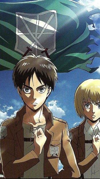 Eren & Armin Frienship, anime, attack on titan, eren jaeger, armin HD phone wallpaper