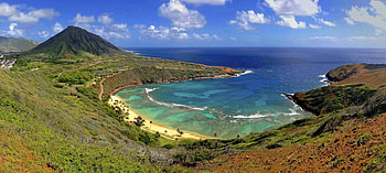 Hanauma Bay Oahu Hawaii, island, sand, hawaii, tropical, bay, beach, oahu, islands, ocean, sea, pacific, exotic, paradise, hanauma bay, polynesian, hawaiian, polynesia HD wallpaper