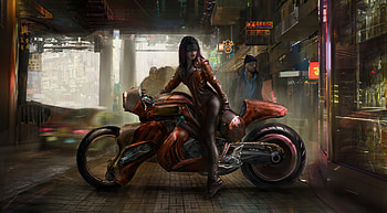 Ride To The Abyss, artist, artwork, digital-art, cyberpunk, artstation HD wallpaper