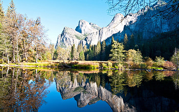 Nature, Mountains, Vertex, Top, Reflection HD wallpaper