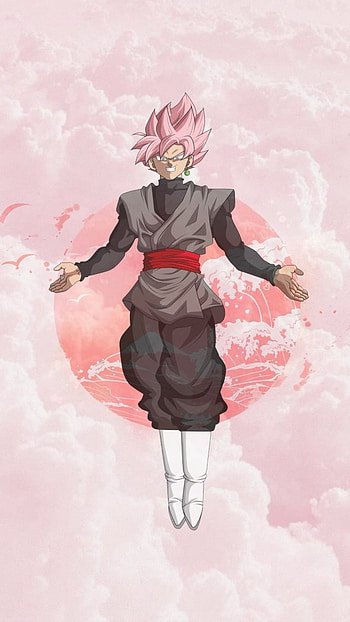 Goku Black, art, pink HD phone wallpaper