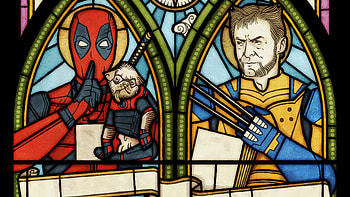 Deadpool & Wolverine: Stained Glass Duo, Deadpool & Wolverine HD wallpaper
