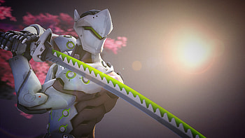 Genji the samurai, Stunning art, John Simpson's creation, Blade-wielding assassin HD wallpaper