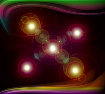 Abstract, retro, renders, lens flares, lights, disco, patterns HD wallpaper