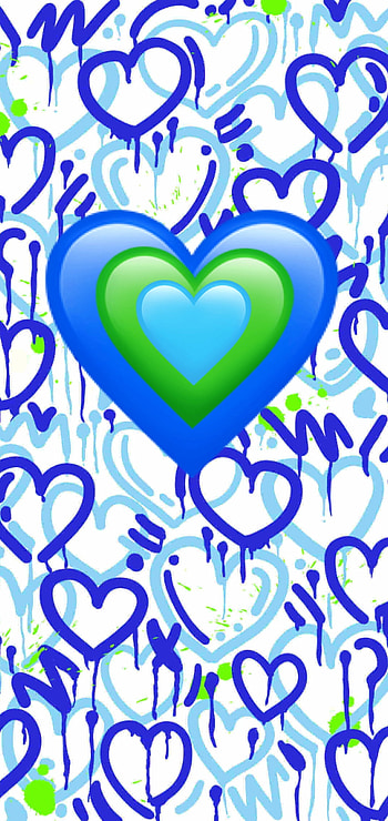 Blue and green, love HD phone wallpaper
