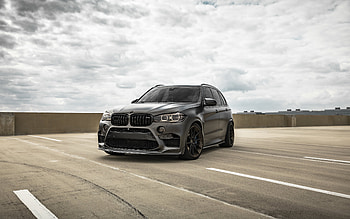 BMW X5M, F85, front view, exterior, matt black X5 F85, X5 tuning, German cars, BMW HD wallpaper