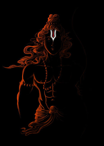 Full Lord Shiva Black Background, Dark Shiva HD phone wallpaper