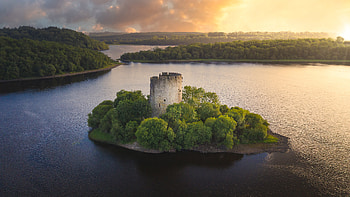 Cloughoughter Castle in Lough Oughter, County Cavan, Ireland, man made, castle HD wallpaper