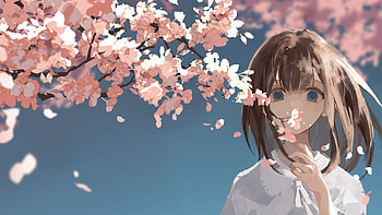 Enchanting Anime Girl with Cherry Blossoms - Painting, Anime, girl, painting, anime girl HD wallpaper