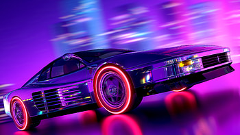 Retrowave Car Night , retrowave, cars, artist, artwork, digital-art, behance HD wallpaper