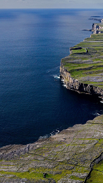 Aran Islands, Rock mountains, Watersea, Nature HD phone wallpaper