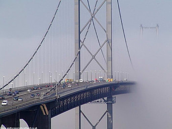 Foggy Bridge, abstract, graphy HD wallpaper