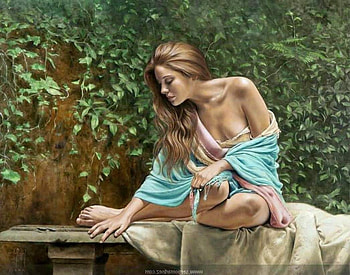 beautiful painting, feet, girls, women, painting HD wallpaper