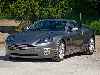 Grass, Aston Martin, Cars, Front View, Grey, V12, Vanquish, 2001 HD wallpaper