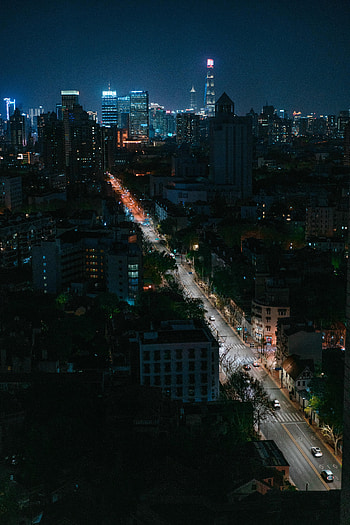 Cities, Night, City, Lights, Road HD phone wallpaper