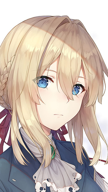 Violet Evergarden — Blue‑Eyed Blonde Portrait, blue eyes, blonde, face, Violet Evergarden (Character), Anime, Violet Evergarden HD phone wallpaper