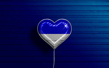 I Love Reims, , realistic balloons, blue wooden background, Day of Reims, french cities, flag of Reims, France, balloon with flag, Reims flag, Reims HD wallpaper