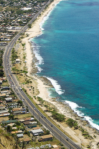 Nature, Sea, City, Coast, Road HD phone wallpaper