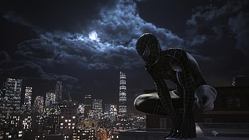 Spiderman Black suit PS5, spider man HD wallpaper