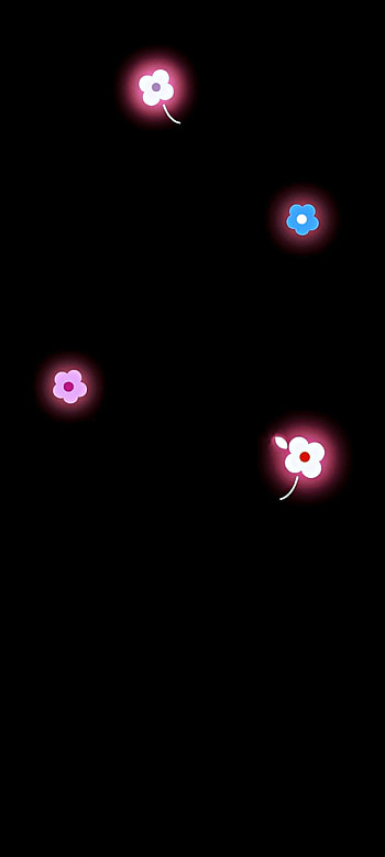 Neon flowers, glowing HD phone wallpaper