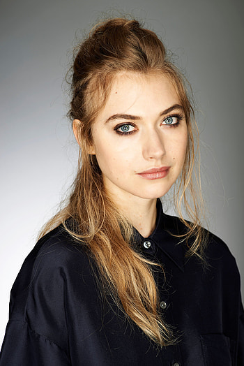 Imogen Poots, Celebrity, Simple background, Blue eyes HD phone wallpaper
